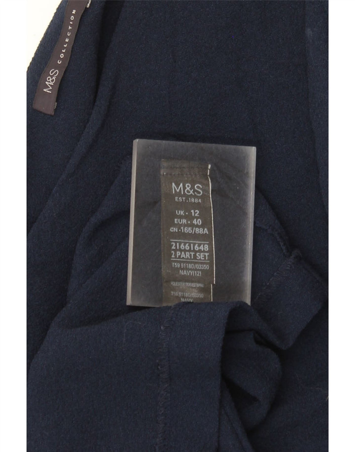 Abito avvolgente da donna Marks & Spencer UK 12 Poliestere blu navy medio