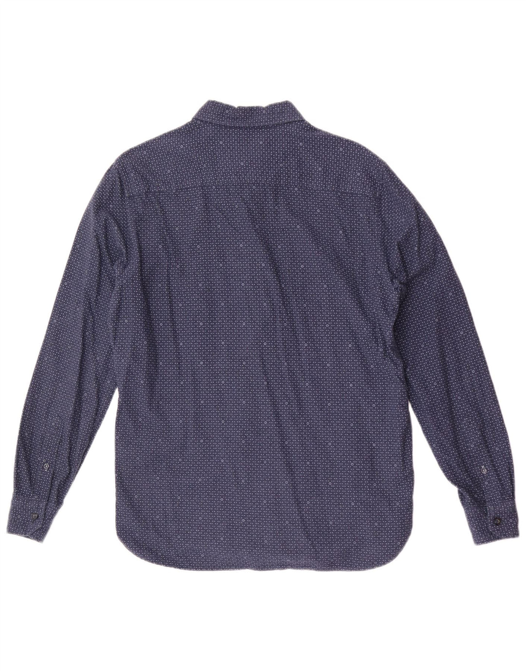 Crew Clothing Camicia slim fit da uomo in cotone maculato medio blu navy