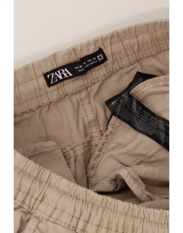 Pantaloni cargo da uomo Zara Joggers medi W31 L27 cotone grigio