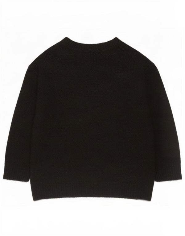 Maglione girocollo da donna, vestibilità comoda, Zara UK 14, acrilico nero medio