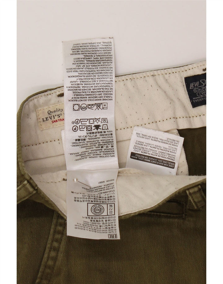 Pantaloncini chino da uomo LEVI'S W33 cotone kaki medio