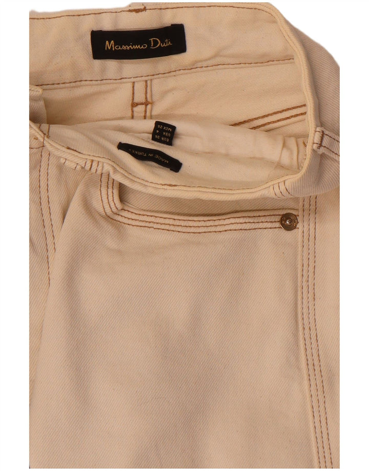 MASSIMO DUTTI Womens Straight Jeans EU 36 XS W26 L27 Beige