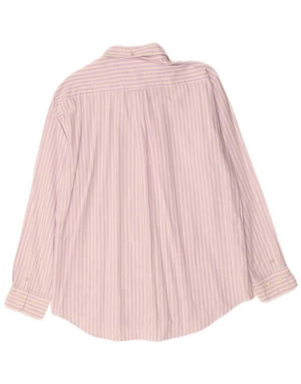 GANT Camicia da uomo vestibilità regolare taglia 43/44 17 1/2 XL cotone a righe viola