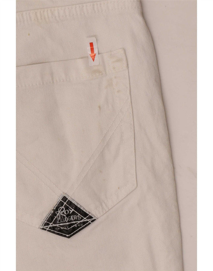 Pantaloncini di jeans da donna Roy Rogers IT 44 Medium W30 Cotone bianco