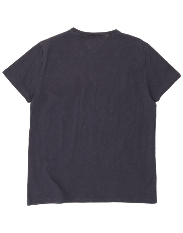 T-shirt regolare da donna Tommy Hilfiger Top UK 18 XL cotone blu navy