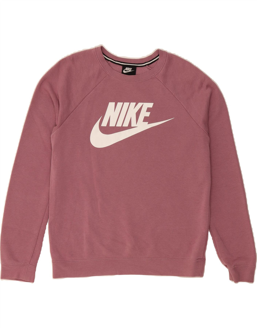 NIKE Womens Oversized Graphic Sweatshirt Jumper UK 10 Small Pink Vintage Nike and Second-Hand Nike from Messina Hembry 