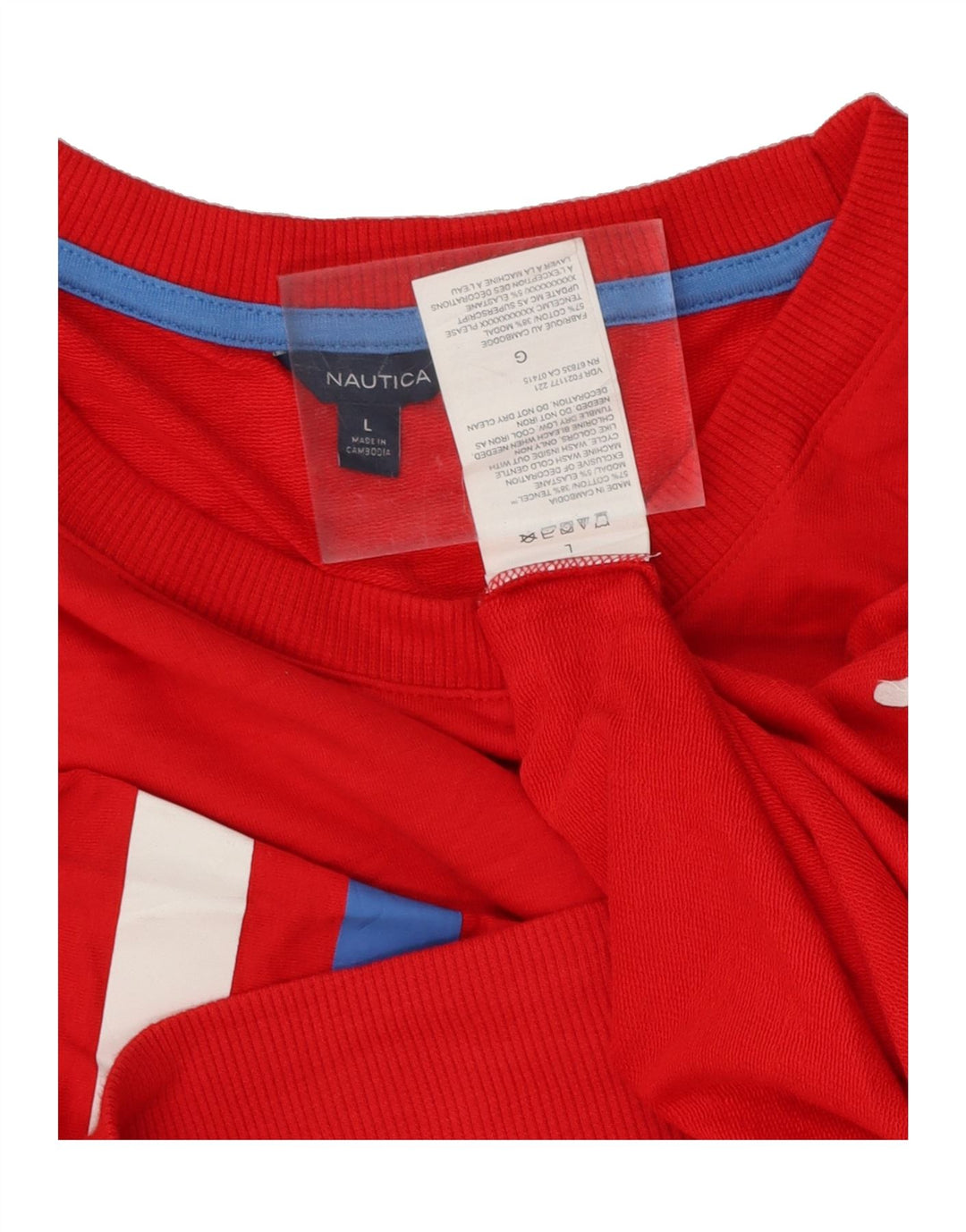 NAUTICA Womens Sweatshirt Jumper UK 16 Large Red Cotton Vintage Nautica and Second-Hand Nautica from Messina Hembry 