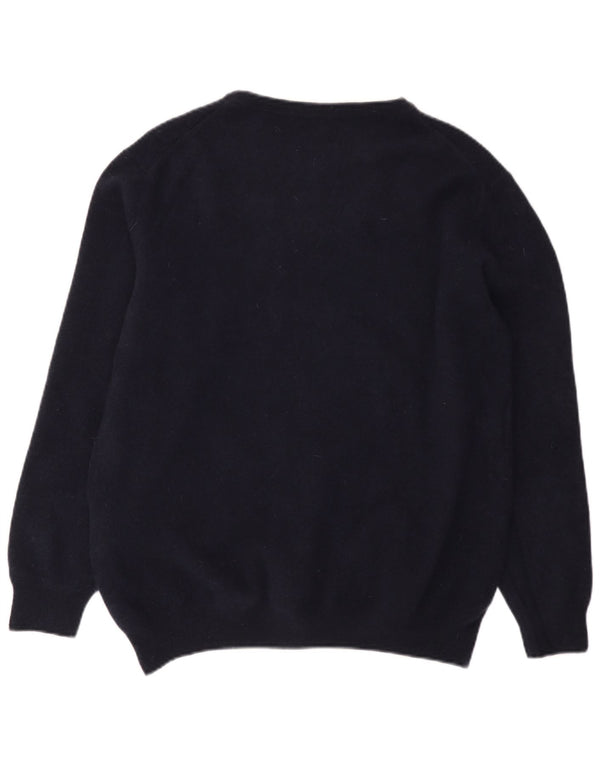 Gant Maglione da donna con scollo a barca UK 22 3XL Lana d'agnello blu navy