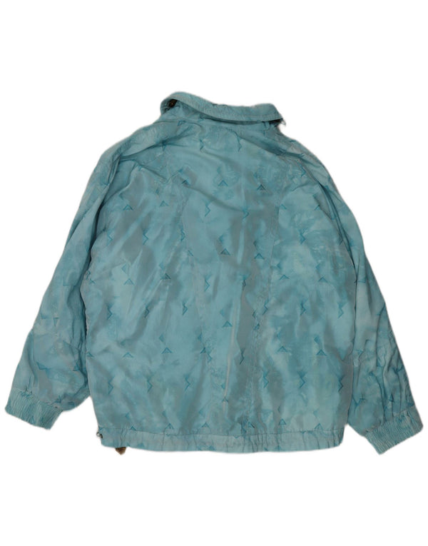 Emmegi Mens Pullover Ski Jacket UK 38 Medium Blue Geometric Polyamide