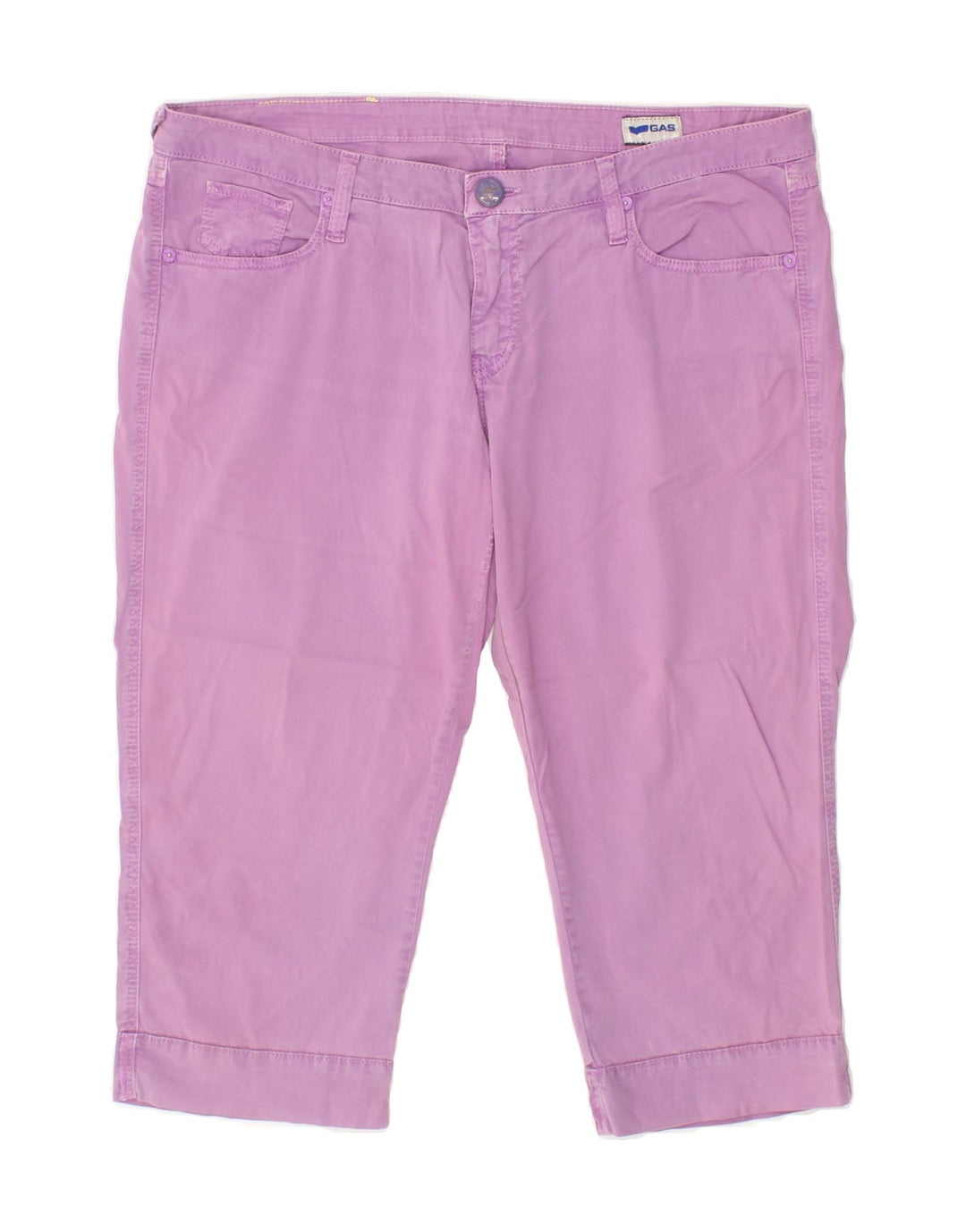 GAS Womens Bermuda Shorts W32 Large Purple Cotton Vintage Gas and Second-Hand Gas from Messina Hembry 