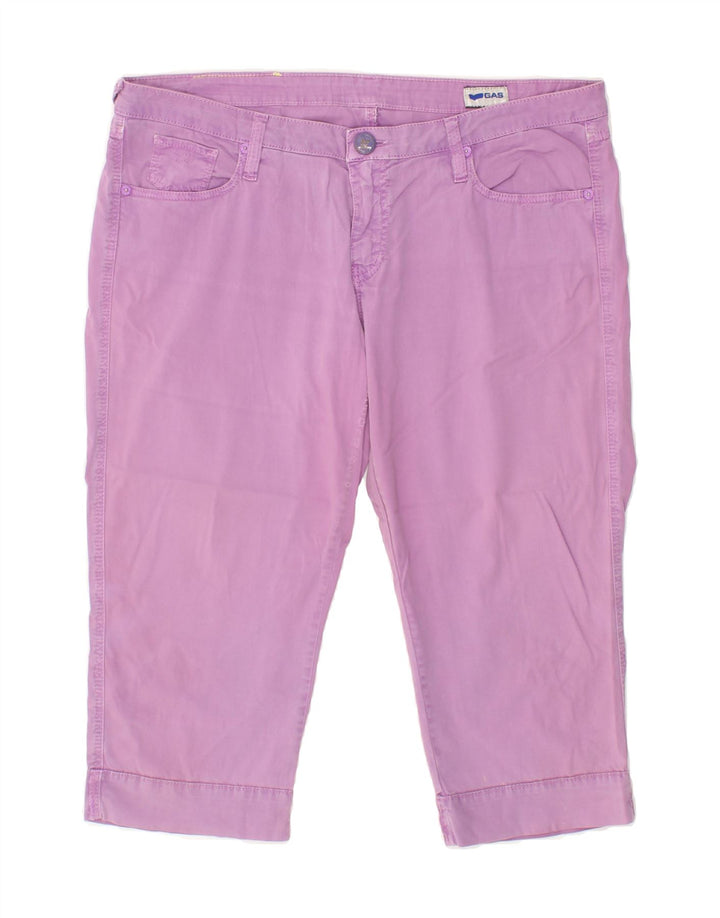 GAS Womens Bermuda Shorts W32 Large Purple Cotton Vintage Gas and Second-Hand Gas from Messina Hembry 