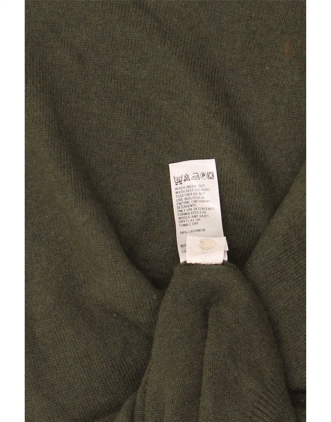 Maglione da uomo con scollo a V Marks & Spencer medio kaki cashmere