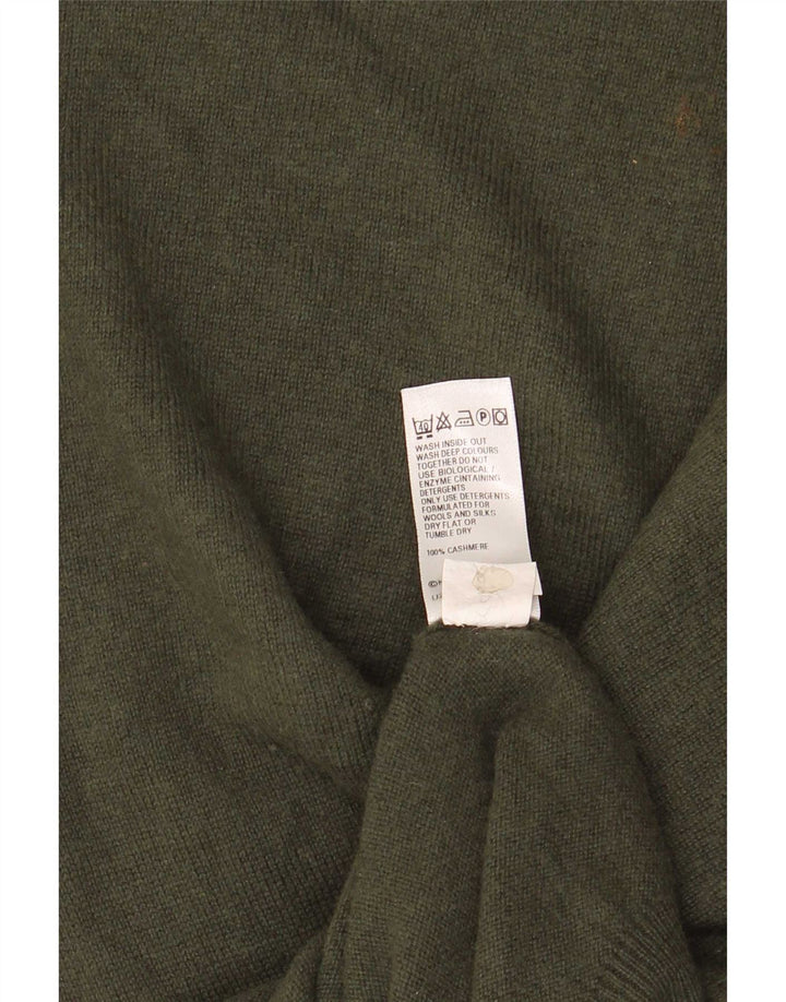 Maglione da uomo con scollo a V Marks & Spencer medio kaki cashmere