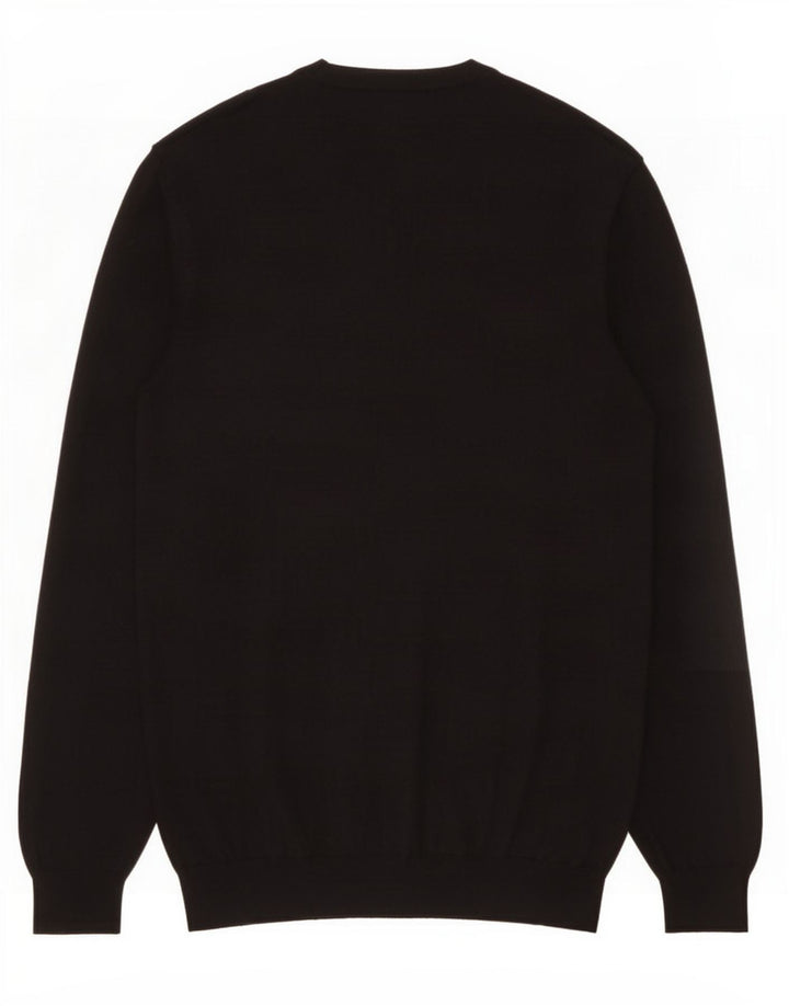 Maglione Zara da uomo girocollo in viscosa nera media