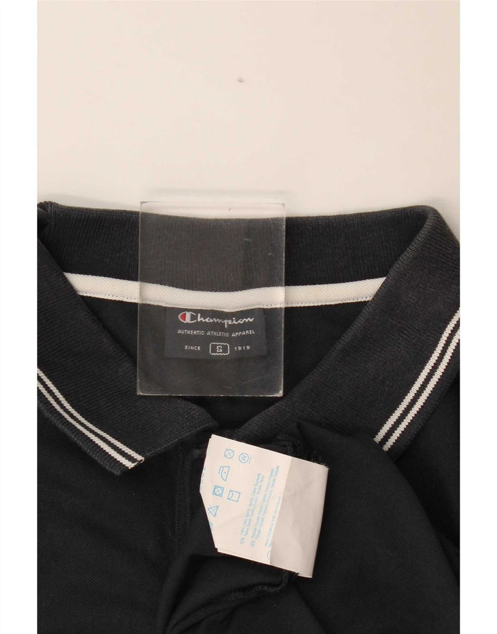 Polo da uomo Champion piccola in cotone a righe blu navy