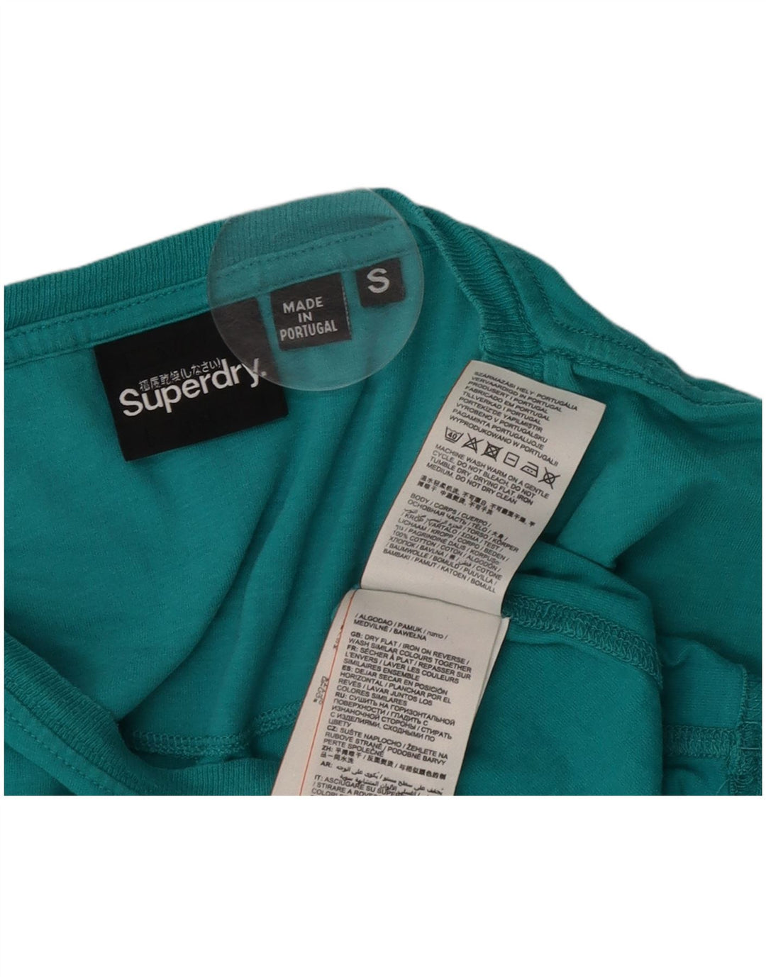 T-shirt grafica da uomo Superdry Top piccola in cotone verde
