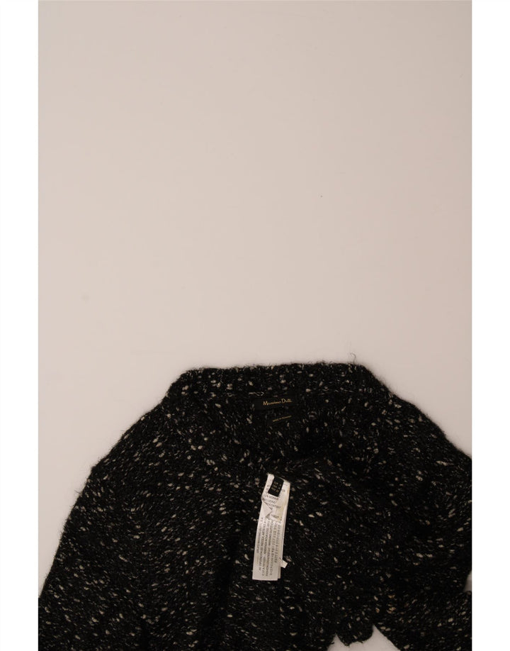 MASSIMO DUTTI Womens Bolero Jumper UK 14 Medium Black Flecked Polyamide Vintage Massimo Dutti and Second-Hand Massimo Dutti from Messina Hembry 
