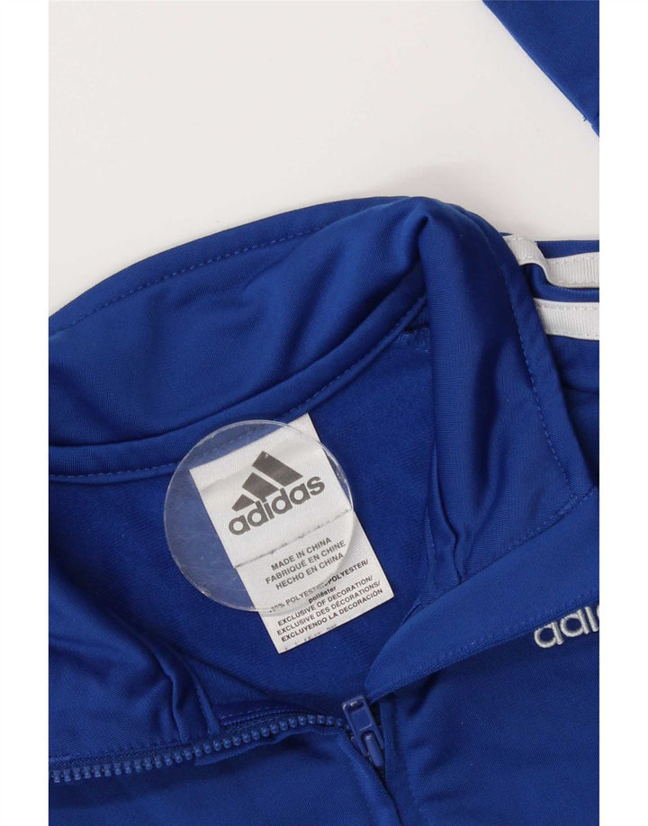 Giacca da tuta da ragazzo Adidas 5-6 anni in poliestere color block blu
