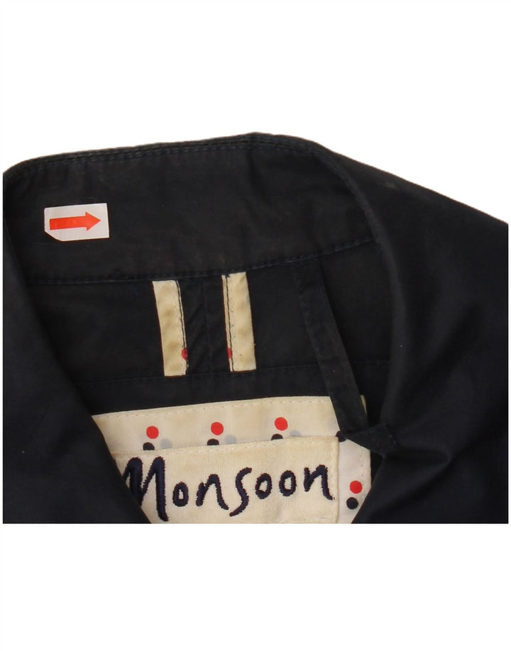 Trench da donna Monsoon UK 12 Cotone medio blu navy