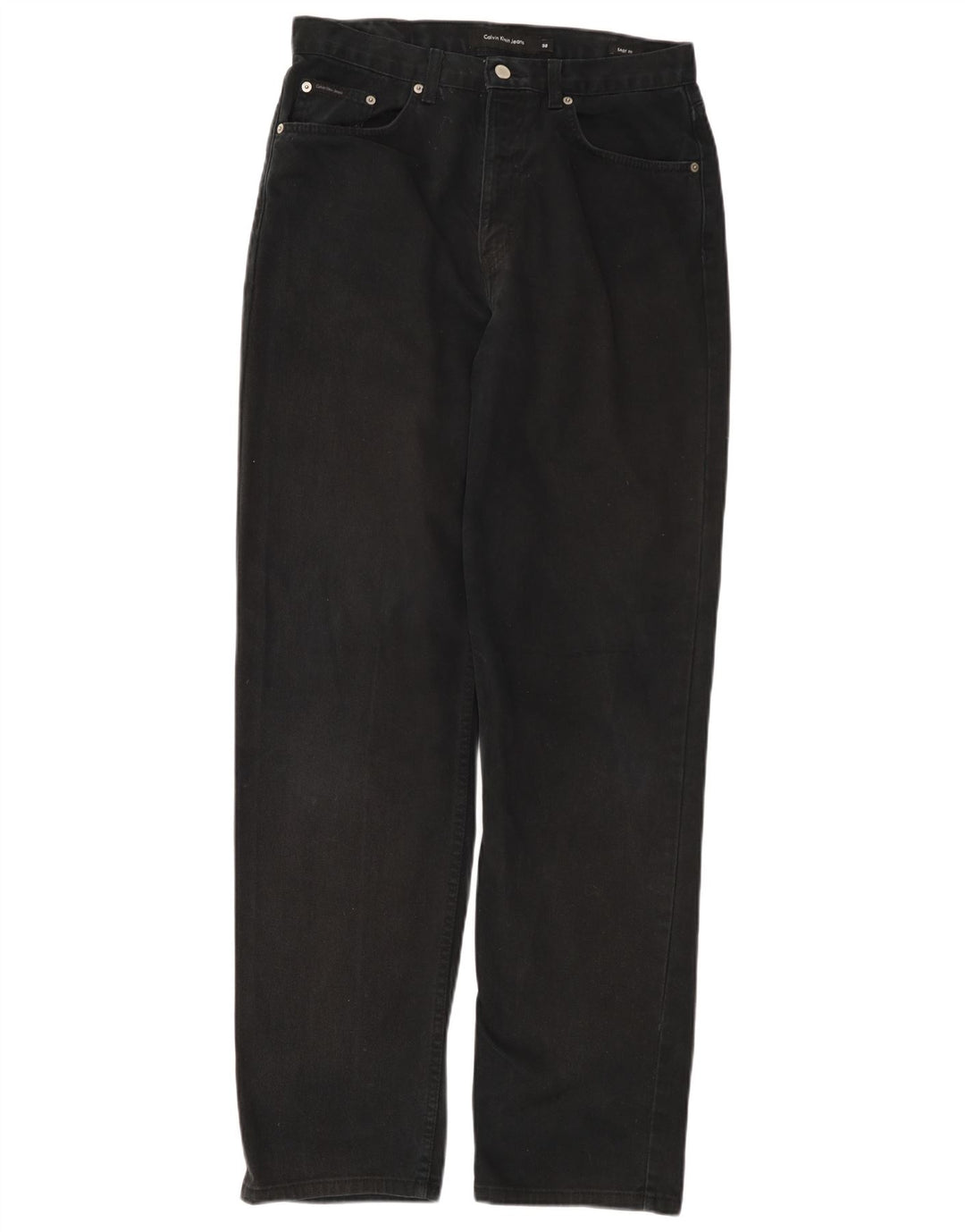 CALVIN KLEIN Jeans dritti da uomo Easy Fit W32 L32 cotone nero