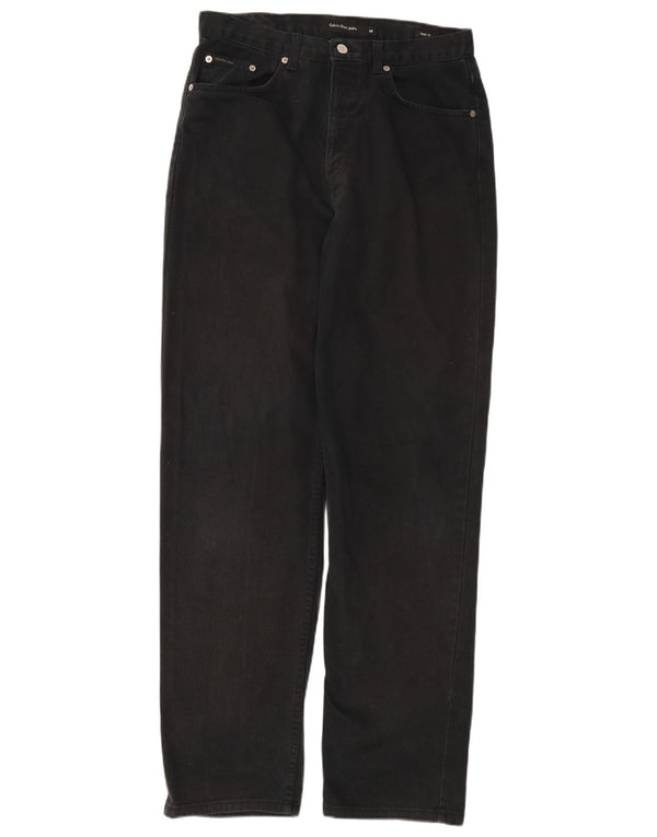 CALVIN KLEIN Jeans dritti da uomo Easy Fit W32 L32 cotone nero