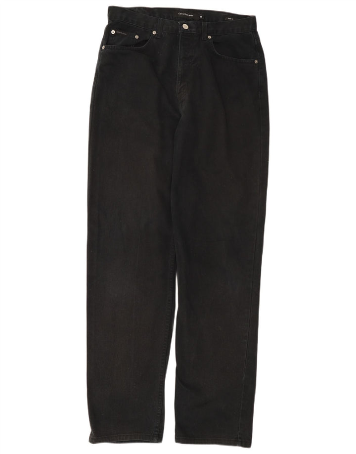 CALVIN KLEIN Jeans dritti da uomo Easy Fit W32 L32 cotone nero