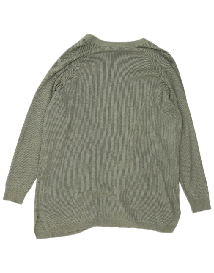 Maglione cardigan lungo da donna Marks & Spencer UK 16 grande kaki