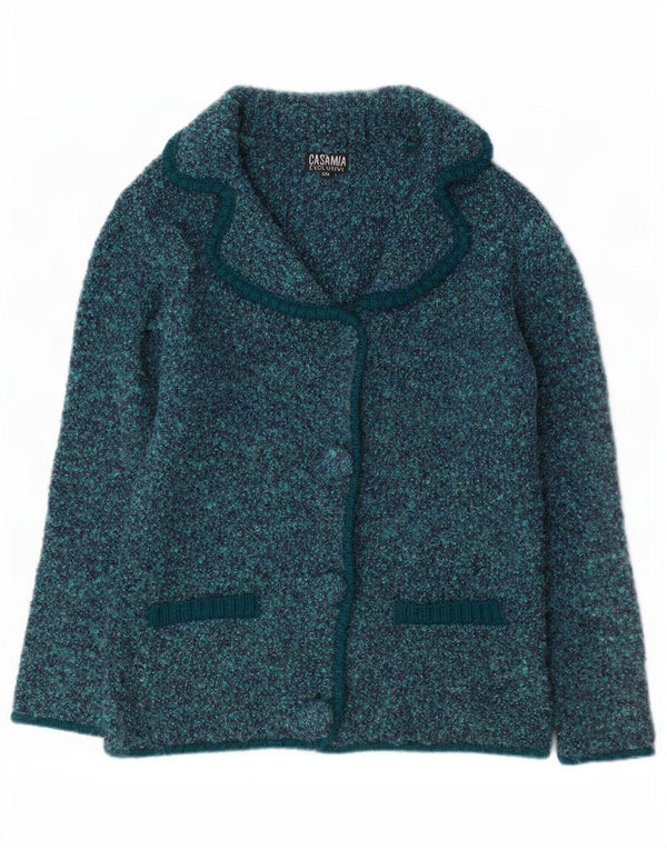 Maglione cardigan da donna Casamia UK 10 Piccolo acrilico screziato blu