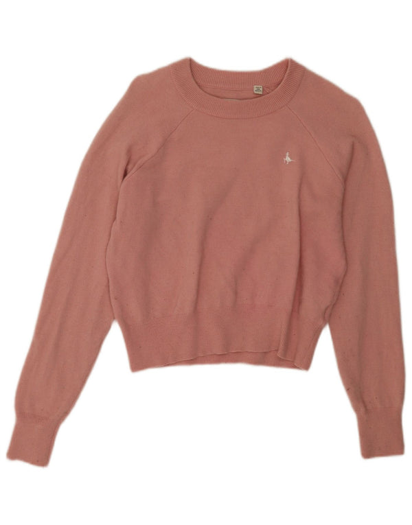 Maglione maglione oversize con scollo a barca corto da donna Jack Wills UK 6 XS Rosa