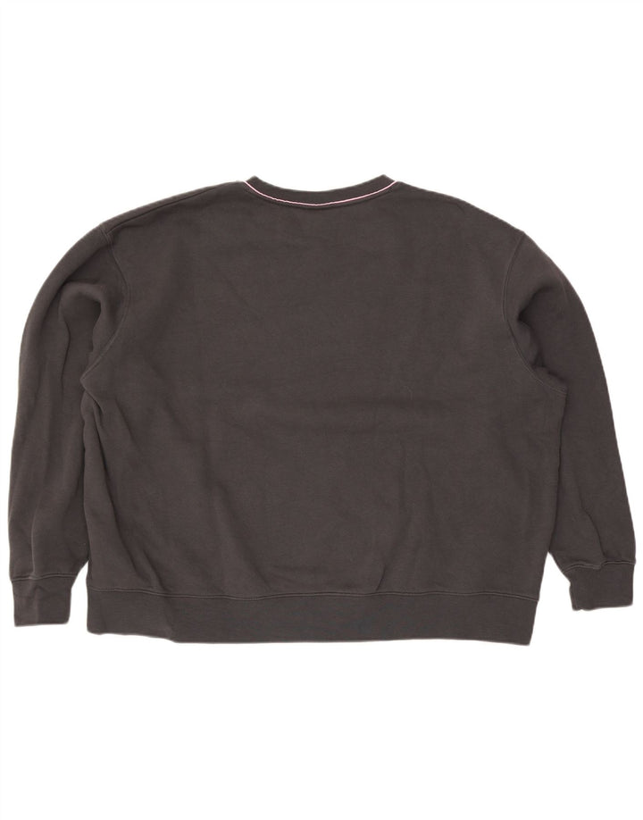 Felpa con grafica Nike da uomo, maglione 2XL, cotone grigio
