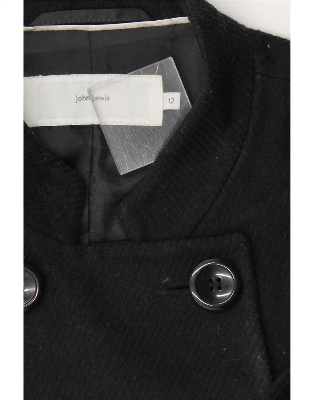 Cappotto doppiopetto da donna John Lewis UK 12 medio nero