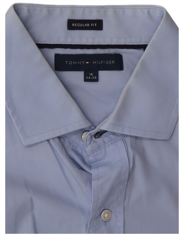Camicia da uomo vestibilità regolare Tommy Hilfiger taglia 16 grande blu