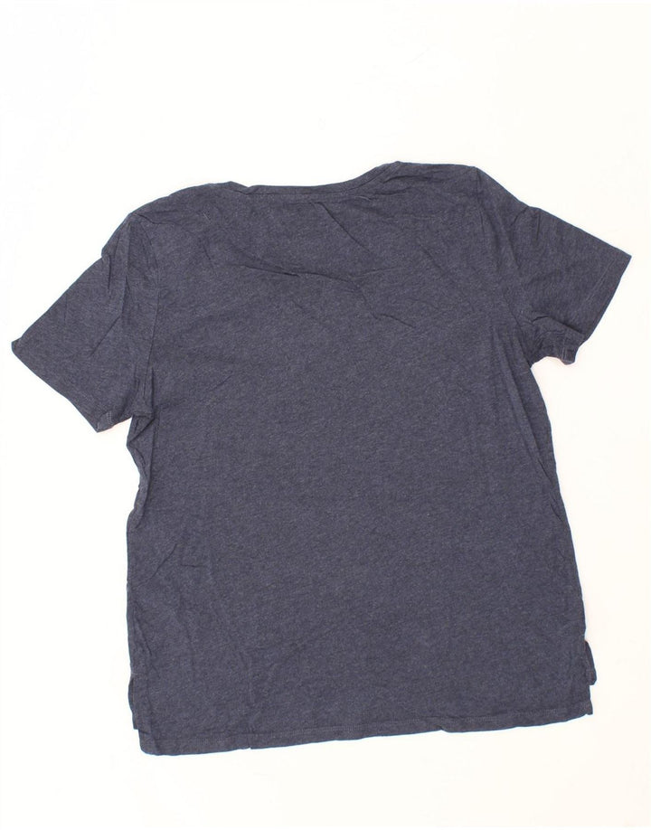 EDDIE BAUER Womens T-Shirt Top UK 14 Large Navy Blue Vintage Eddie Bauer and Second-Hand Eddie Bauer from Messina Hembry 