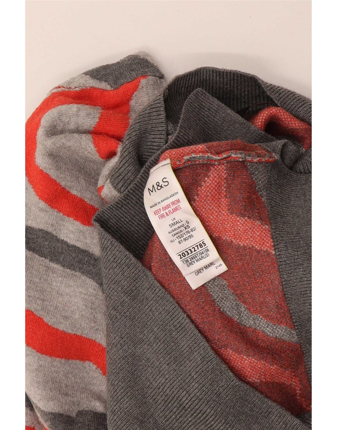Maglione maglione a collo alto da donna Marks & Spencer UK 10 piccolo grigio