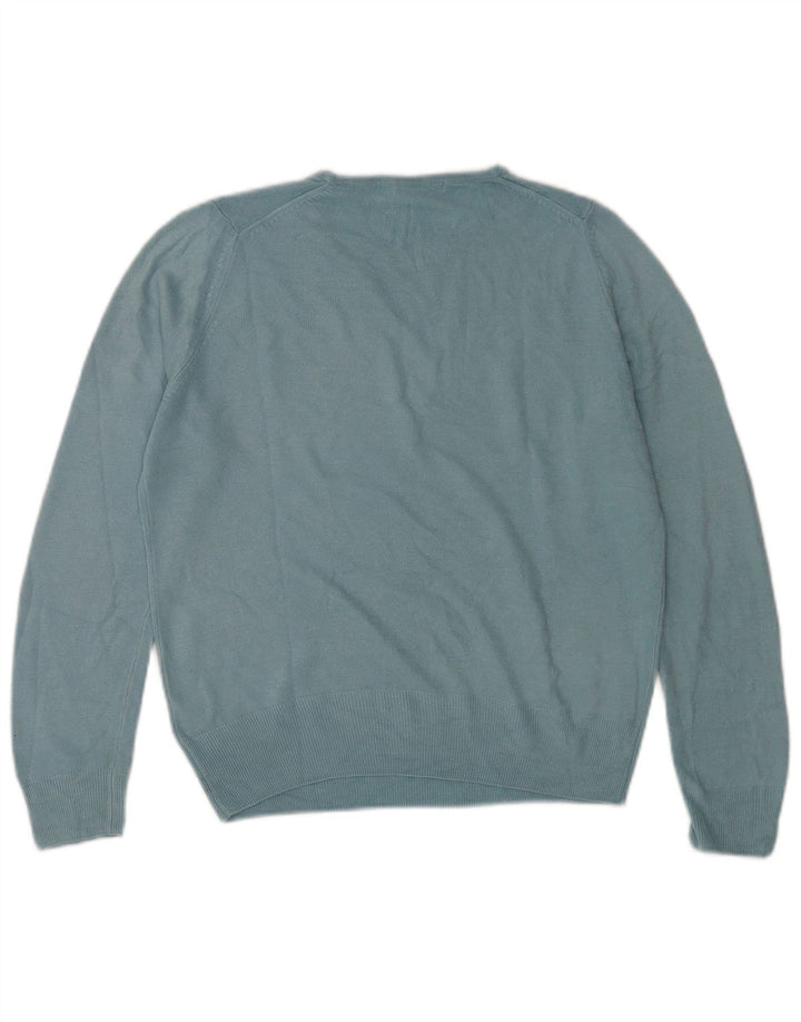 Maglione maglione girocollo da donna Marks & Spencer UK 14 grande acrilico blu