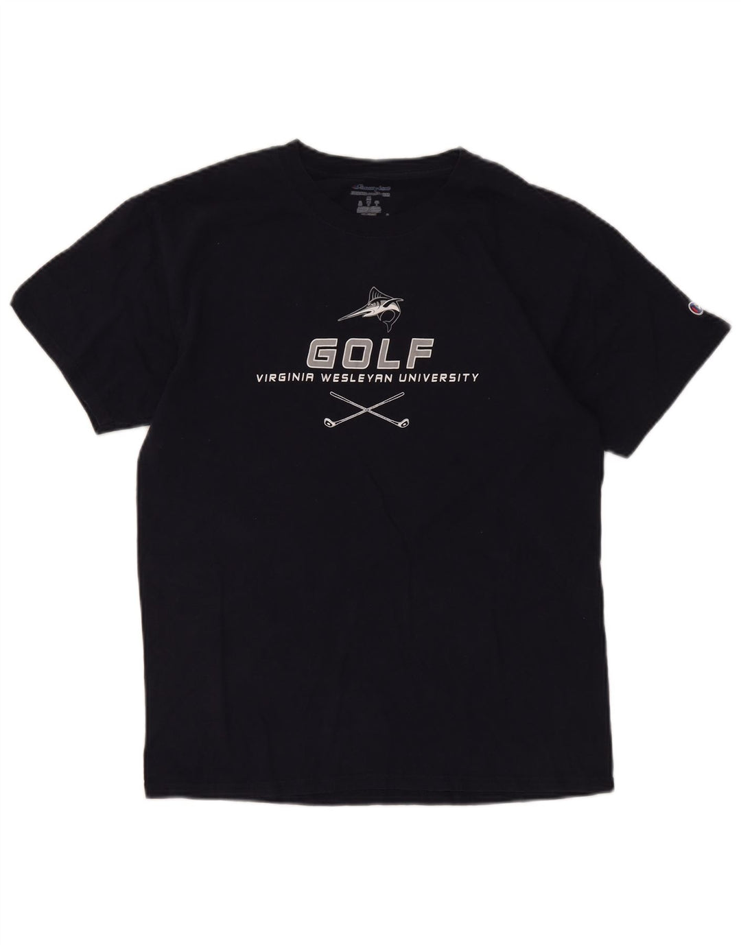 T-shirt grafica da uomo Champion Top medio blu navy