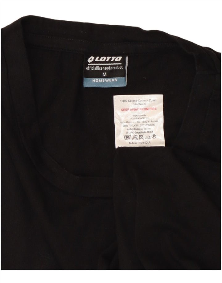 T-shirt da uomo LOTTO Top in cotone nero medio