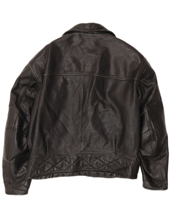 Giacca da motociclista in pelle da uomo Dainese IT 52 Large Nera