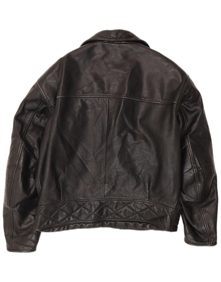 Giacca da motociclista in pelle da uomo Dainese IT 52 Large Nera