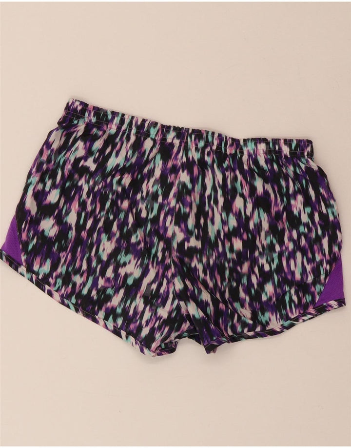 NIKE Womens Abstract Pattern Sport Shorts UK 6 XS Multicoloured Polyester Vintage Nike and Second-Hand Nike from Messina Hembry 