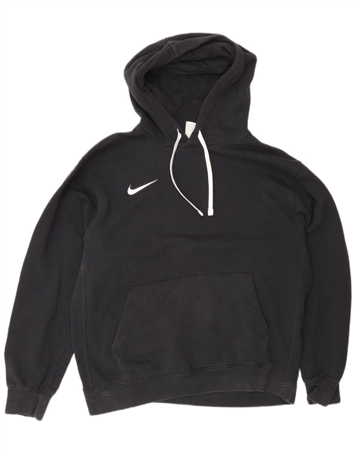 Felpa con cappuccio da uomo Nike, cotone medio nero