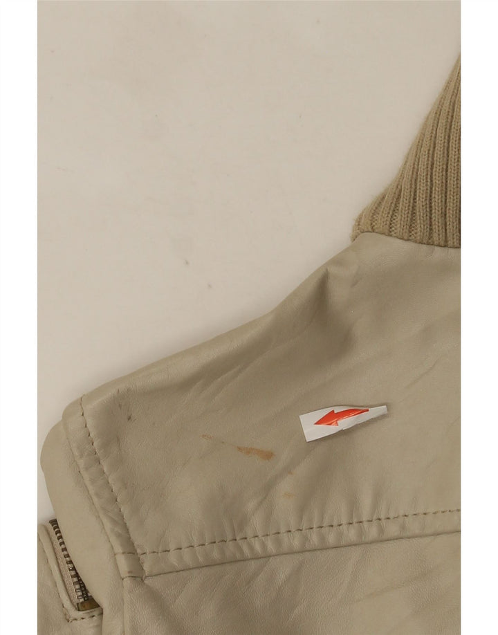 Giacca in pelle da donna Mango UK 12 Beige medio