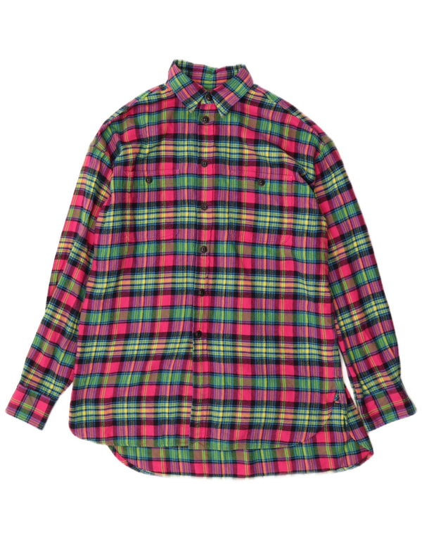 RALPH LAUREN Camicia da uomo in flanella di cotone a quadri multicolore medio