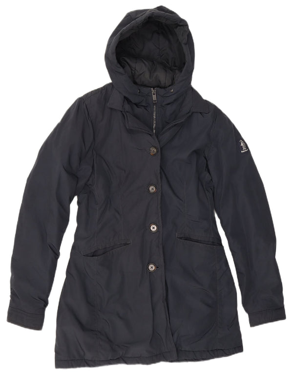 Giacca Parka con cappuccio da donna Refrigue UK 6 XS poliestere blu navy