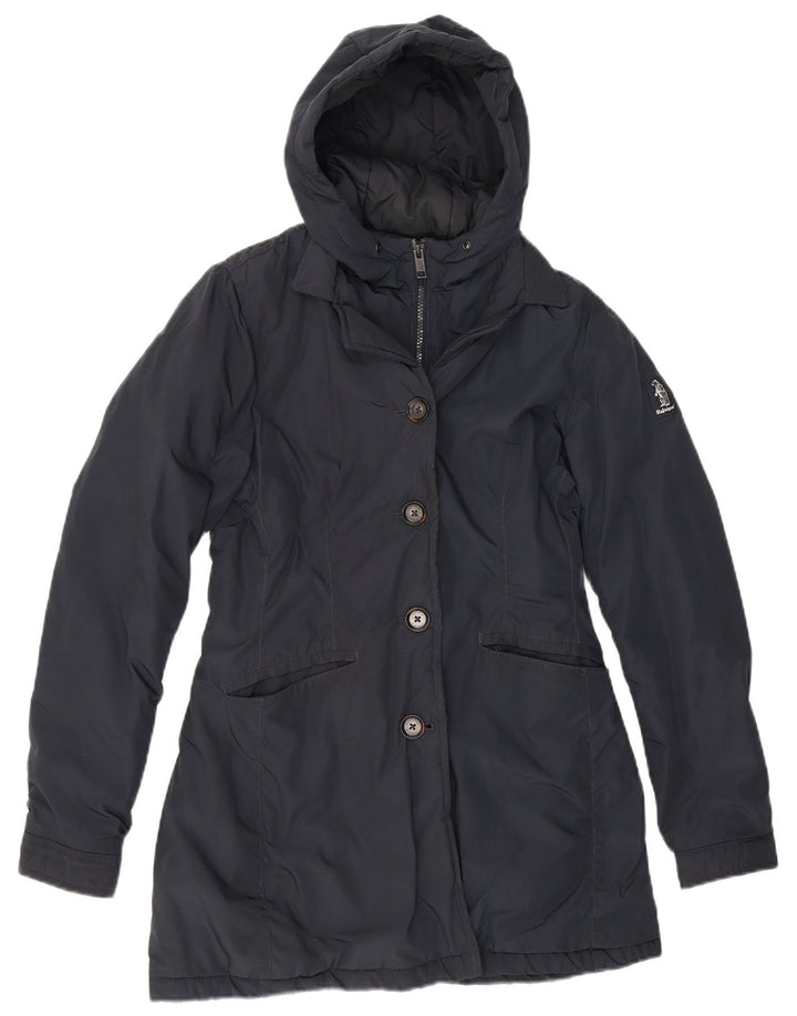 Giacca Parka con cappuccio da donna Refrigue UK 6 XS poliestere blu navy