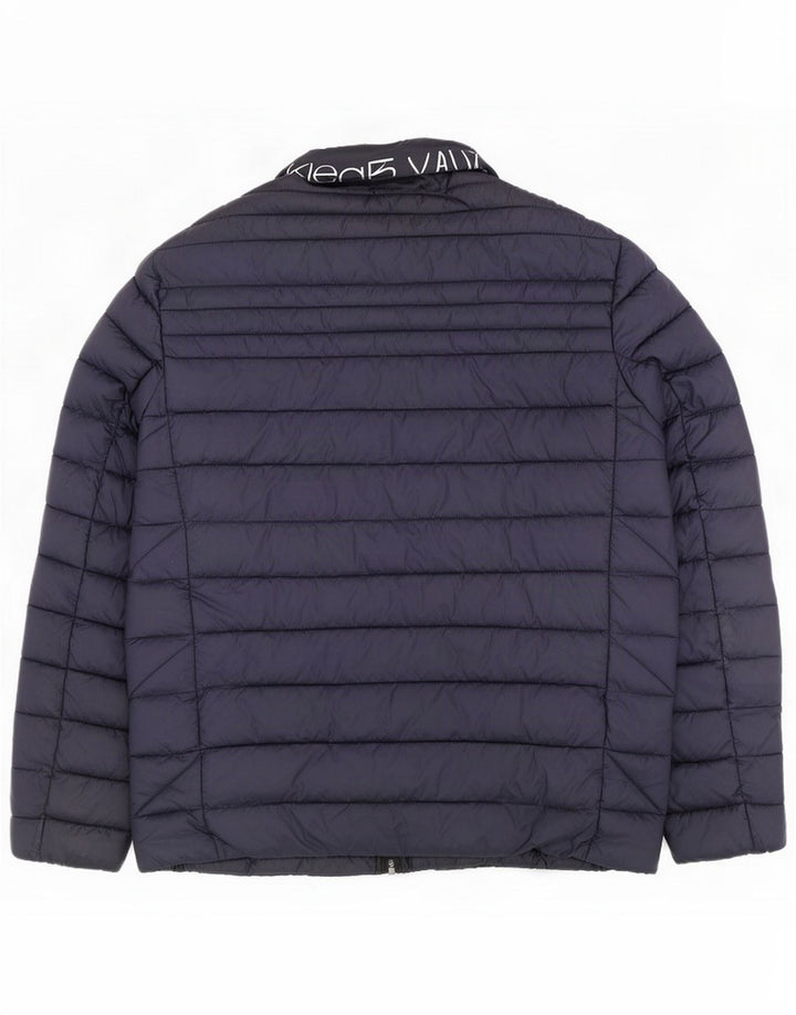 Calvin Klein Giacca imbottita da uomo UK 40 Large Navy Blue Nylon