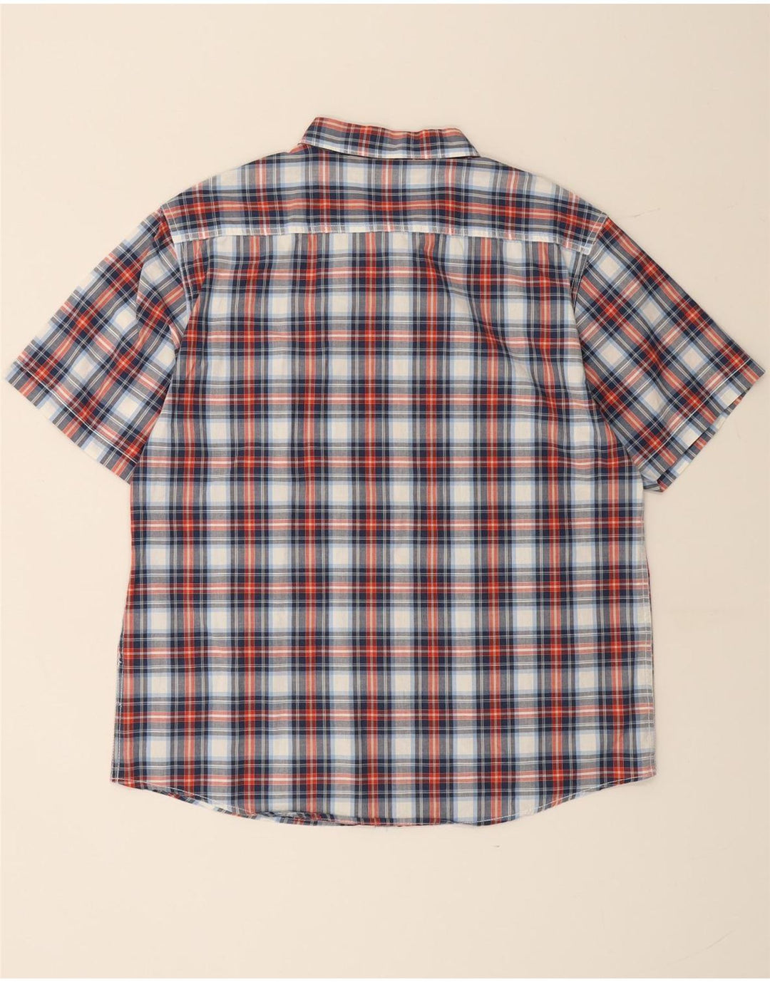 URBAN SPIRIT Camicia a maniche corte da uomo XL in cotone a quadri multicolore