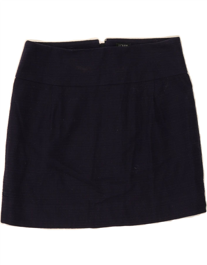 J. CREW Womens Mini Skirt US 4 Small W30 Navy Blue Check Cotton Vintage J. Crew and Second-Hand J. Crew from Messina Hembry 