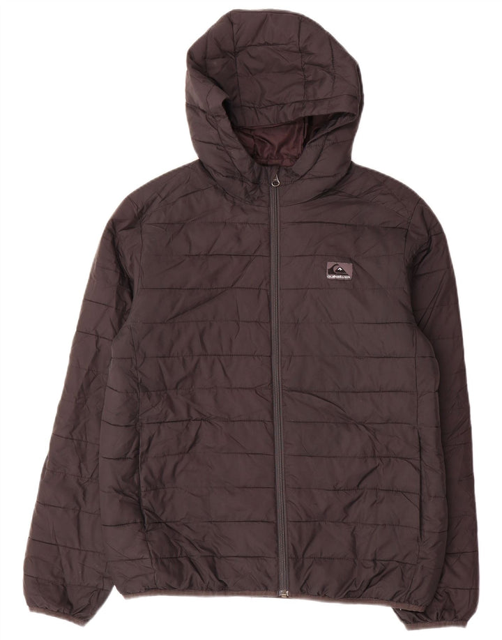 Giacca imbottita con cappuccio QUIKSILVER per ragazzi 13-14 anni grande nera