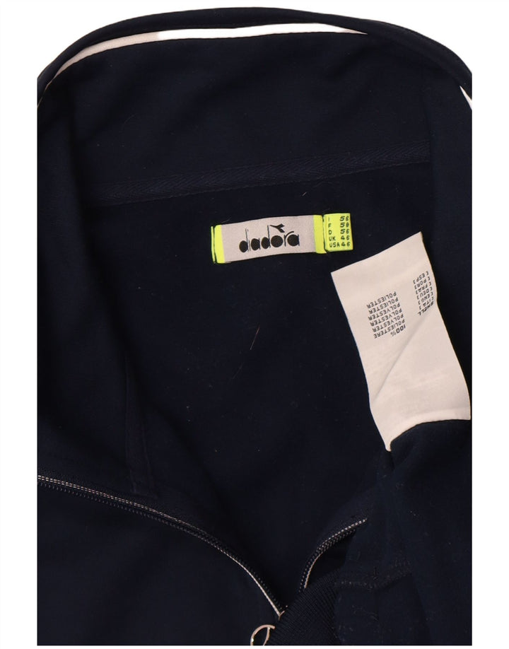 Giacca da tuta da uomo Diadora Large in poliestere blu navy